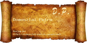 Domoszlai Petra névjegykártya